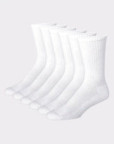 Hanes Men's Performance Cushioned Crew Socks, 6-Pack