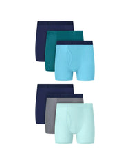 Hanes Originals SuperSoft Underwear Boxer Briefs Pack, 6-Pack, Black