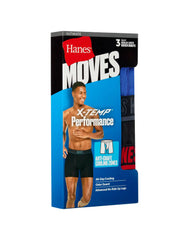 Hanes Ultimate® Moves® Men's Underwear Boxer Briefs Pack – 3-Pack – X-Temp™ Performance Quick-Dry Stretch