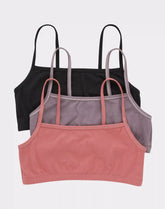 Hanes Women's String Crop Bralette, 3-Pack