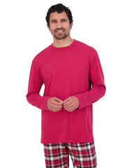Hanes Men’s Flannel Pajama Set, Cotton Blend