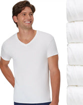 Hanes Ultimate Men's Undershirts Pack - ComfortSoft V-Neck Cotton T-Shirts - Moisture-Wicking