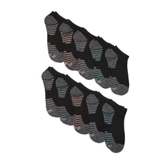 Hanes Moves X-Temp Women’s No Show Socks, 10-Pairs, Shoe Sizes 8-12
