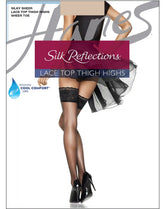 Hanes Silk Reflections Lace Top Thigh Highs