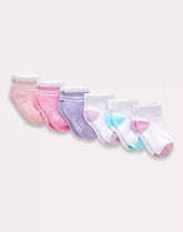 Hanes Pure Comfort Infant/Toddler Girls’ Ankle Socks, Organic Cotton, 6-Pairs