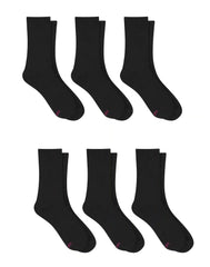 Hanes Women's Performance Crew Socks, Cushioned, 6-Pairs