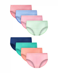 Hanes Pure Comfort Toddler Girls Underwear Briefs Pack, 8-Pack, Microfiber Stretch