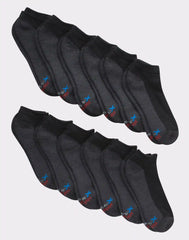 Hanes X-Temp Men's Cushioned Low Cut Socks, 12-Pairs