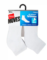 Hanes Men’s Performance Ankle Socks, 6-Pack