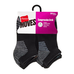 Hanes Moves X-Temp Women’s No Show Socks, 10-Pairs, Shoe Sizes 8-12