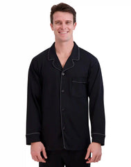 Hanes Men’s Pajama Set, Notch Collar, Cotton Blend