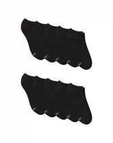Hanes Women's Athletic Low Cut Socks, Full Sole Cushion, Extended Sizes, 10-Pairs