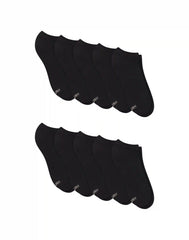 Hanes Women's Athletic Low Cut Socks, Full Sole Cushion, Extended Sizes, 10-Pairs