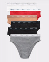 Hanes Originals Women's Hi-Leg Underwear, Breathable Stretch Cotton, 6-Pack