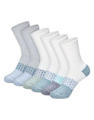 Hanes Absolute Active Boys' Crew Socks Pack, 6-Pack, Moisture-Wicking Athletic Cushioned Sports Socks