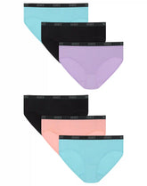 Hanes Moves Girls' Underwear Hipsters Pack, 6-Pack, Lightweight