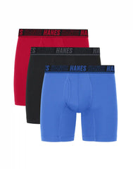 Hanes Ultimate® Moves® Men's Underwear Boxer Briefs Pack – 3-Pack – X-Temp™ Performance Quick-Dry Stretch