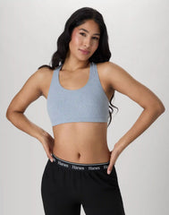 Hanes Women's Cotton Racerback Sports Bralette, Low Impact, 3-Pack