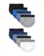 Hanes Boys’ Underwear Boxer Briefs Cotton-Stretch, 8-Pack, Assorted