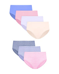 Hanes Pure Comfort Girls' Underwear Microfiber Brief, 7-Pack