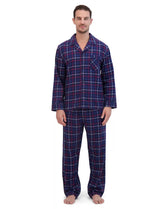 Hanes Men’s Flannel Pajama Set, Notch Collar