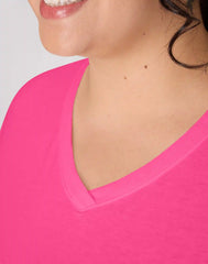Hanes Just My Size Cotton Jersey Short Sleeve V-Neck T-Shirt (Plus Size)