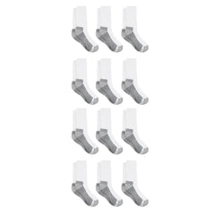 Hanes Work Men's Socks Pack, 12-Pack, Moisture-Wicking Double-Tough Socks
