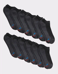 Hanes Men's Cushioned No Show Socks, X-Temp, 12-Pairs