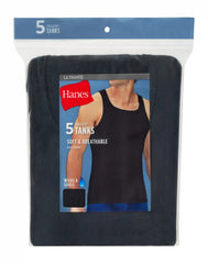 Hanes Ultimate Men's Tank Undershirts Pack - 5-Pack - ComfortSoft Cotton Tank Tops - Moisture-Wicking