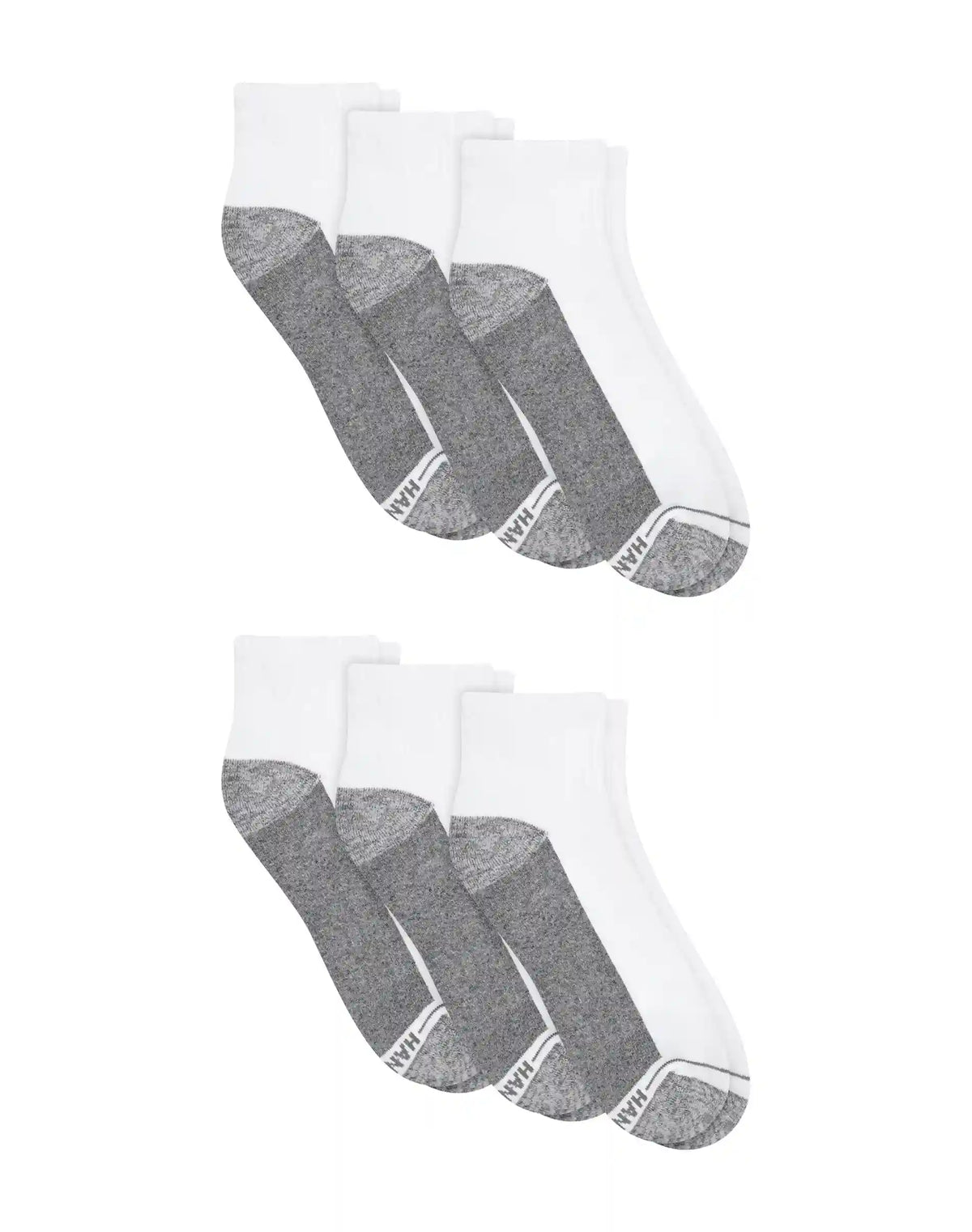 Hanes Double Tough Men's Ankle Socks, Max Cushion, 6-Pairs