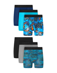Hanes Originals SuperStretch Boys' Underwear Boxer Briefs Pack, 6-Pack, Lightweight Stretch, Multipack