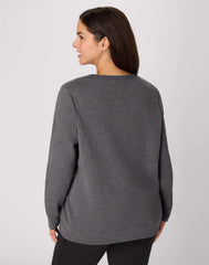 Hanes Just My Size EcoSmart Women's Fleece Sweatshirt, V-Notch (Plus Size)