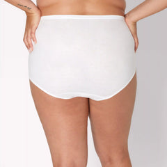 Hanes Just My Size Women's Cotton Brief Underwear, White, 6-Pack (Plus Size)