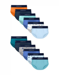 Hanes Toddler Boys' Underwear Boxer Briefs Pack, 12-Pack, Moisture-Wicking