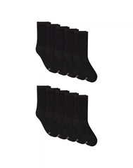 Hanes Women's Athletic Crew Socks, Full Sole Cushion, 10-Pairs