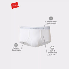 Hanes Men's White Brief Underwear, 6-Pack