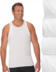 Hanes Big Man Ultimate® ComfortSoft® Men's Undershirts Tanks Pack – 4-Pack – Cool Comfort® Cotton (Big & Tall)