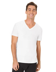 Hanes Ultimate® Men's Undershirts V-Neck Pack – 3-Pack – Comfort Fit Stretch Tees – Moisture Wicking