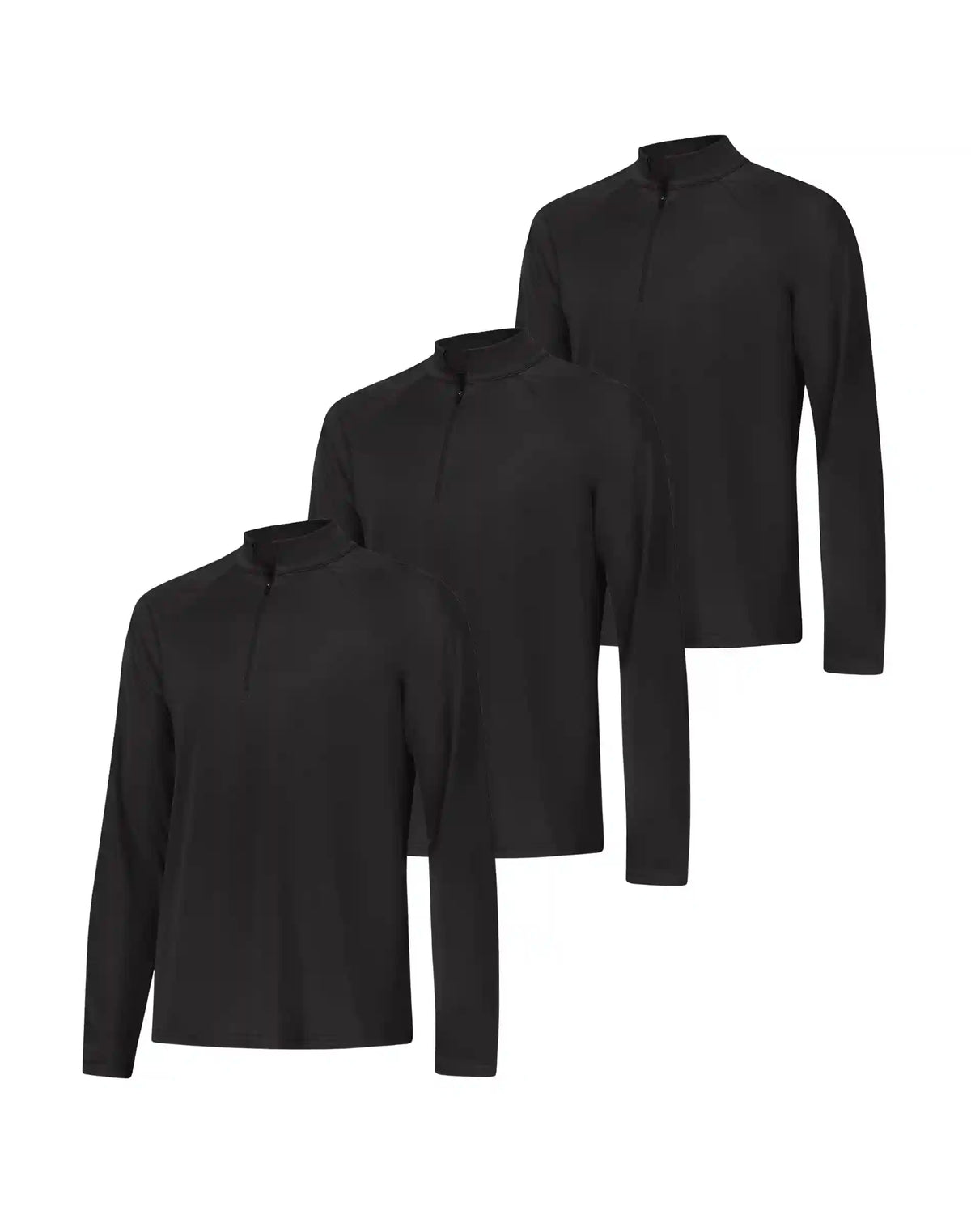 Hanes Cool DRI Men’s Quarter-Zip Pullover, 3-Pack, Moisture-Wicking