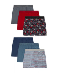 Hanes Originals SuperSoft Boys' Underwear Boxer Pack, 6-Pack, Moisture-Wicking