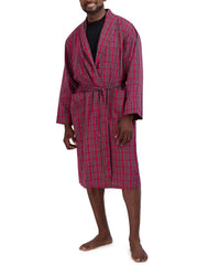 Hanes Men’s Shawl Collar Robe, Woven Cotton Blend