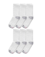 Hanes Women's Crew Socks, Moisture-Wicking, Extended Sizes 8-12, 6-Pairs