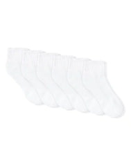 Hanes Unisex Plain White Socks Pack, 6 Pairs, Ankle Socks