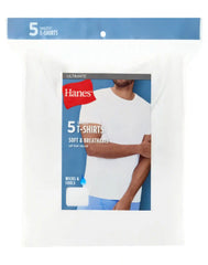 Hanes Ultimate Men's Undershirts Pack - 5-Pack - ComfortSoft Crewneck Cotton T-Shirts - Moisture-Wicking