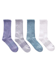 Hanes Absolute Active Men's Crew Socks Pack, 4-Pair Pack, Moisture Wicking, Seamless Toe, Cushioned