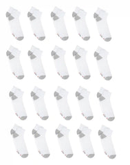 Hanes Men’s Cushioned Ankle Socks Pack, 20 Pairs, Moisture Wicking