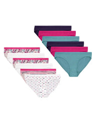 Hanes Girls’ Underwear Bikini, 12-Pack, Cotton Stretch