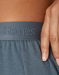 Hanes Originals Women’s SuperSoft Comfywear Rib Sleep Shorts