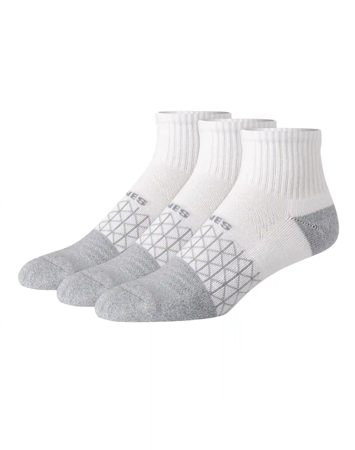 Hanes Absolute Active Men’s Cushioned Ankle Socks Pack, 3-Pack, Moisture Wicking
