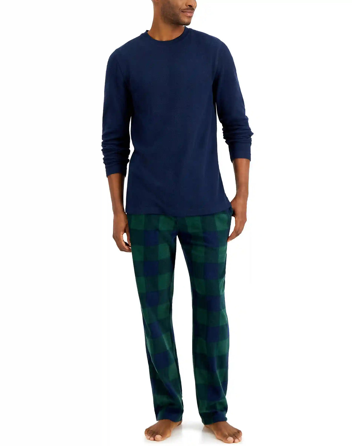 Hanes Men’s Fleece Pajama Set, X-Temp